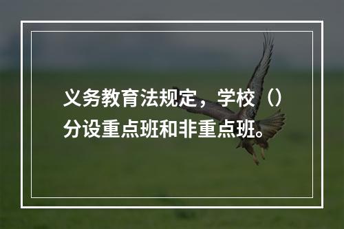 义务教育法规定，学校（）分设重点班和非重点班。