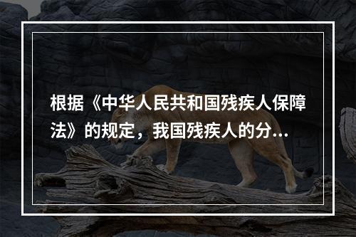 根据《中华人民共和国残疾人保障法》的规定，我国残疾人的分类包