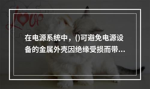 在电源系统中，()可避免电源设备的金属外壳因绝缘受损而带电。