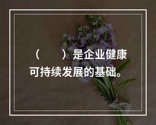 （　　）是企业健康可持续发展的基础。