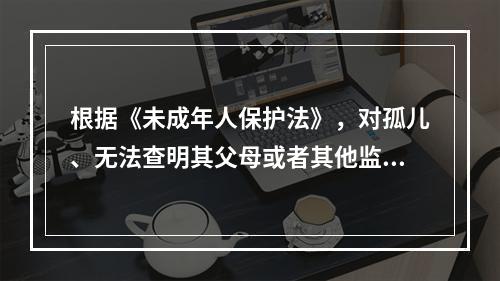 根据《未成年人保护法》，对孤儿、无法查明其父母或者其他监护人