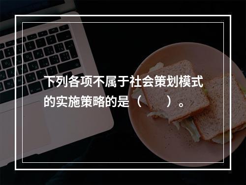 下列各项不属于社会策划模式的实施策略的是（　　）。