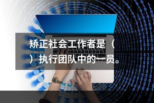 矫正社会工作者是（　　）执行团队中的一员。