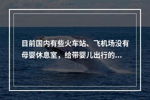 目前国内有些火车站、飞机场没有母婴休息室，给带婴儿出行的母