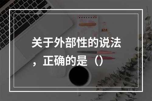 关于外部性的说法，正确的是（）