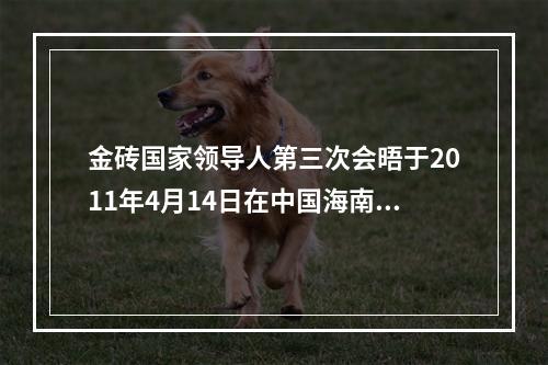 金砖国家领导人第三次会晤于2011年4月14日在中国海南三亚