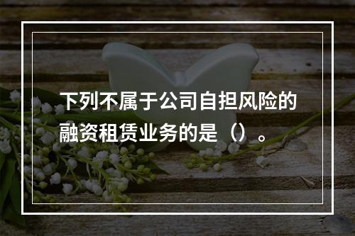 下列不属于公司自担风险的融资租赁业务的是（）。