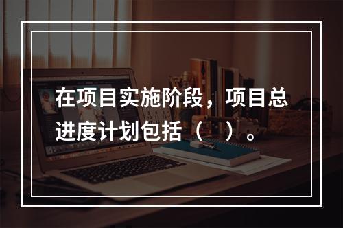 在项目实施阶段，项目总进度计划包括（　）。