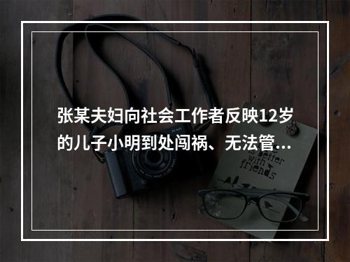 张某夫妇向社会工作者反映12岁的儿子小明到处闯祸、无法管教，