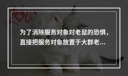 为了消除服务对象对老鼠的恐惧，直接把服务对象放置于大群老鼠之