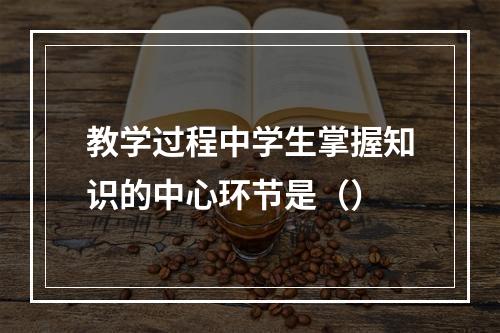 教学过程中学生掌握知识的中心环节是（）