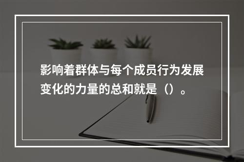 影响着群体与每个成员行为发展变化的力量的总和就是（）。