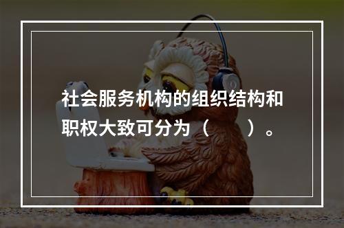 社会服务机构的组织结构和职权大致可分为（　　）。