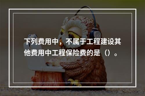 下列费用中，不属于工程建设其他费用中工程保险费的是（）。