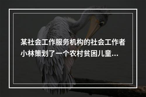 某社会工作服务机构的社会工作者小林策划了一个农村贫困儿童夏令