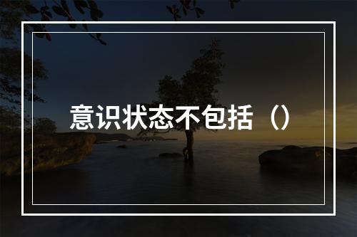 意识状态不包括（）