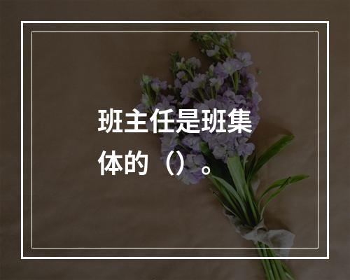 班主任是班集体的（）。