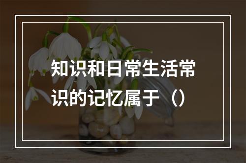 知识和日常生活常识的记忆属于（）