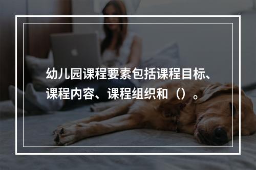 幼儿园课程要素包括课程目标、课程内容、课程组织和（）。