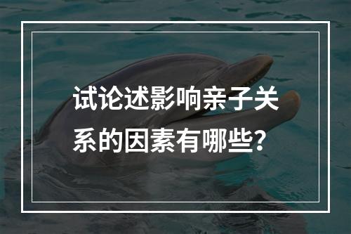 试论述影响亲子关系的因素有哪些？