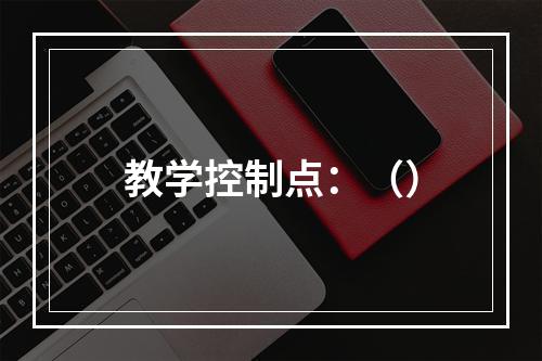 教学控制点：（）