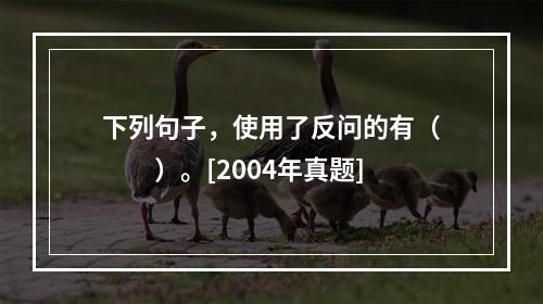 下列句子，使用了反问的有（　　）。[2004年真题]