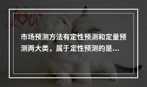 市场预测方法有定性预测和定量预测两大类，属于定性预测的是（