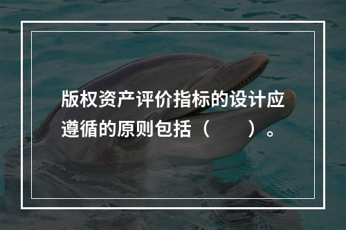 版权资产评价指标的设计应遵循的原则包括（　　）。