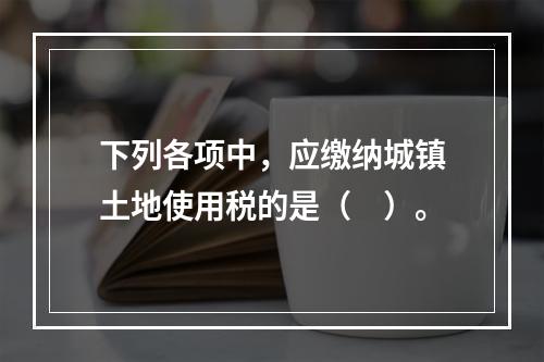 下列各项中，应缴纳城镇土地使用税的是（　）。