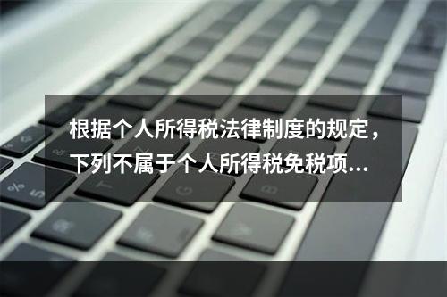 根据个人所得税法律制度的规定，下列不属于个人所得税免税项目的