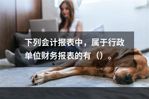 下列会计报表中，属于行政单位财务报表的有（）。