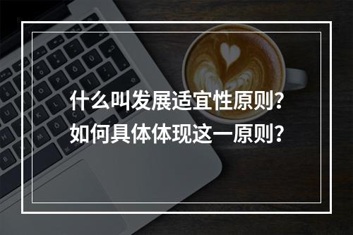 什么叫发展适宜性原则？如何具体体现这一原则？