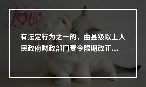 有法定行为之一的，由县级以上人民政府财政部门责令限期改正，可