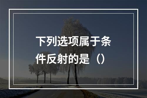 下列选项属于条件反射的是（）