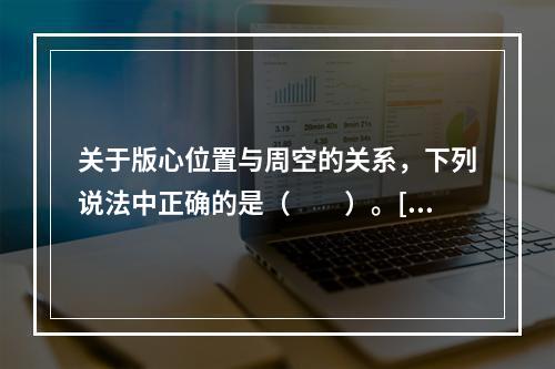 关于版心位置与周空的关系，下列说法中正确的是（　　）。[2