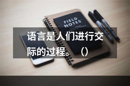 语言是人们进行交际的过程。（）