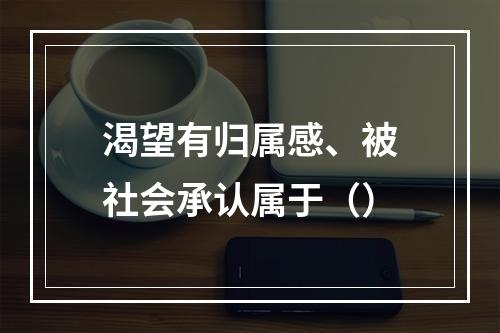 渴望有归属感、被社会承认属于（）