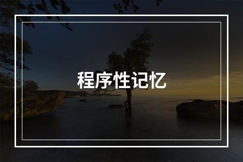 程序性记忆