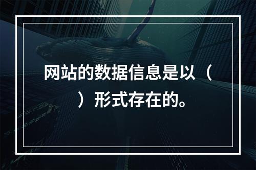 网站的数据信息是以（　　）形式存在的。