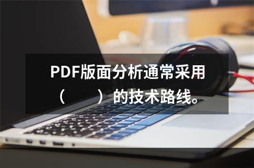 PDF版面分析通常采用（　　）的技术路线。