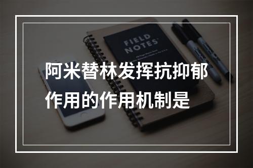 阿米替林发挥抗抑郁作用的作用机制是