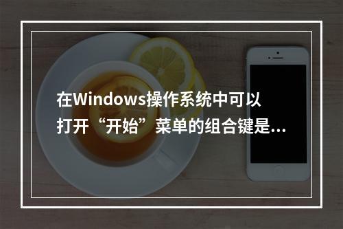 在Windows操作系统中可以打开“开始”菜单的组合键是()