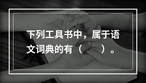 下列工具书中，属于语文词典的有（　　）。