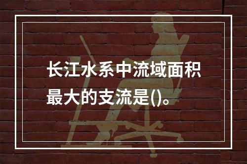 长江水系中流域面积最大的支流是()。