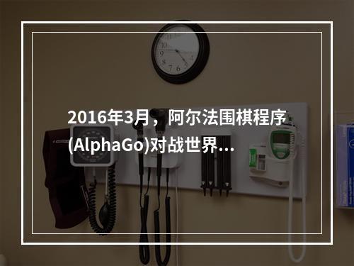 2016年3月，阿尔法围棋程序(AlphaGo)对战世界围棋