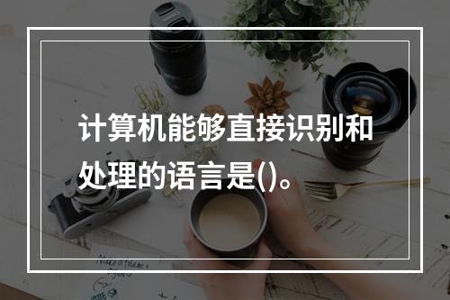 计算机能够直接识别和处理的语言是()。