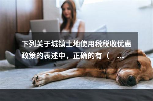 下列关于城镇土地使用税税收优惠政策的表述中，正确的有（　　）