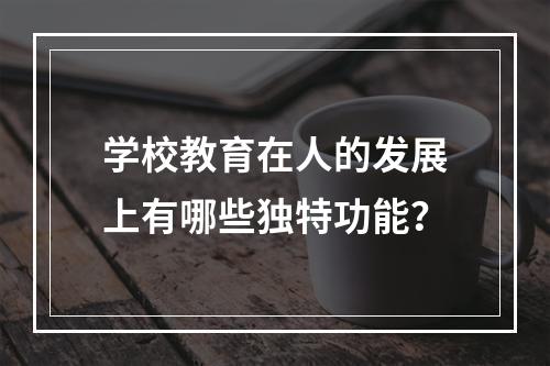 学校教育在人的发展上有哪些独特功能？