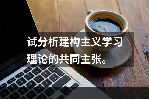 试分析建构主义学习理论的共同主张。