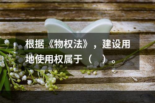 根据《物权法》，建设用地使用权属于（　）。